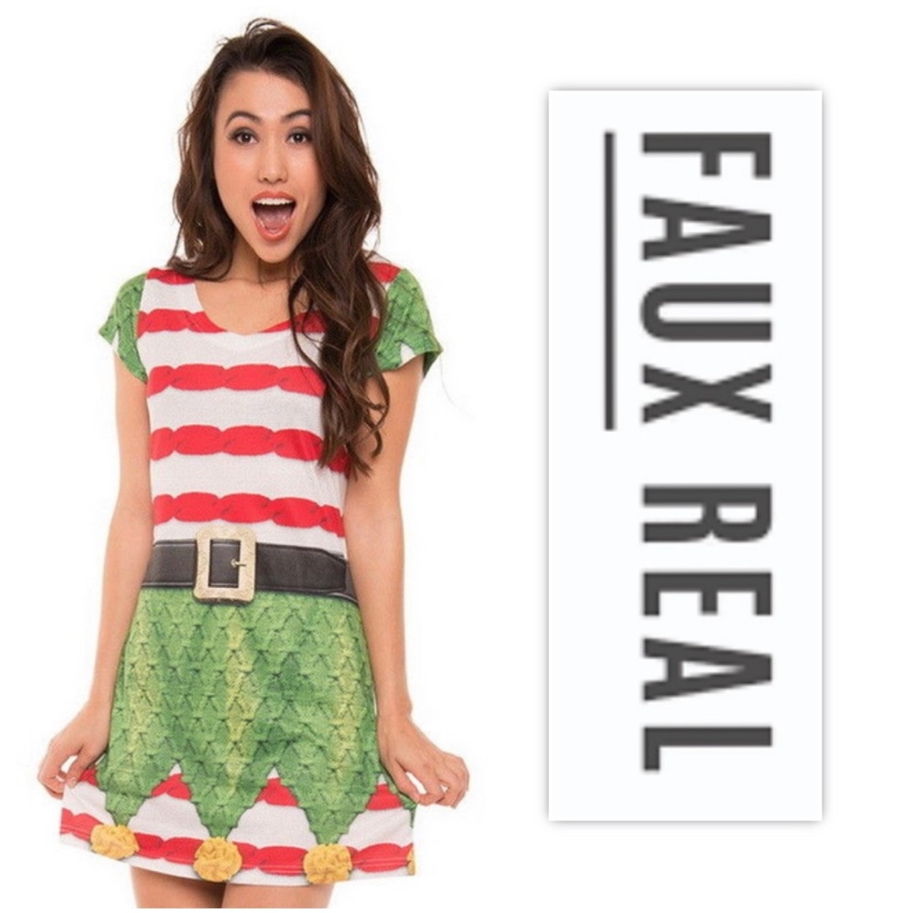 Faux Real Elf Sublimated Dress Shirt